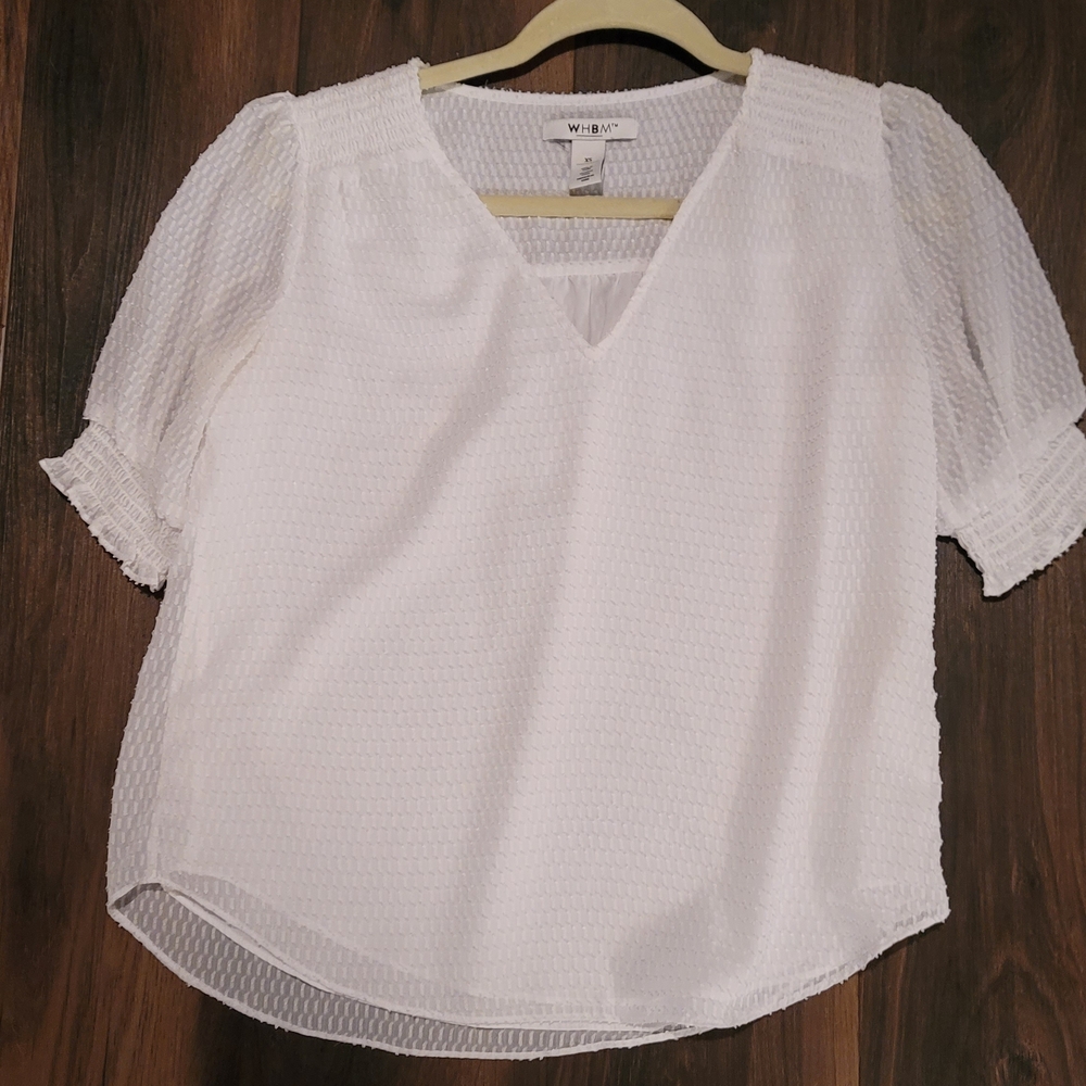 WHBM Women's White Blouse